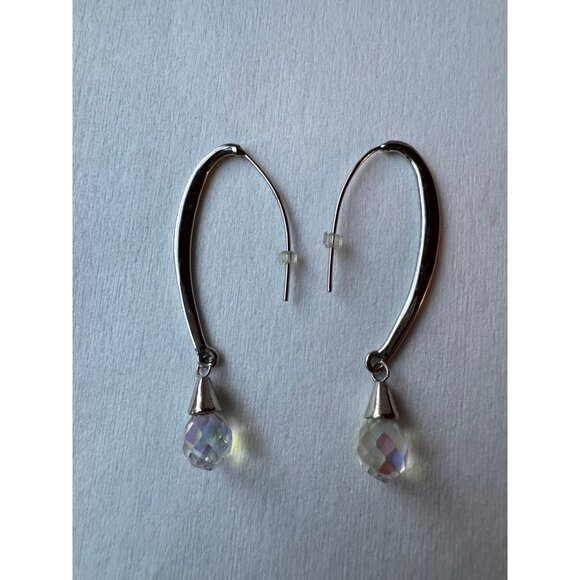New York & Company Jewelry - Silver Tone Dangle Earrings With Bead By New York Company